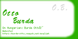 otto burda business card